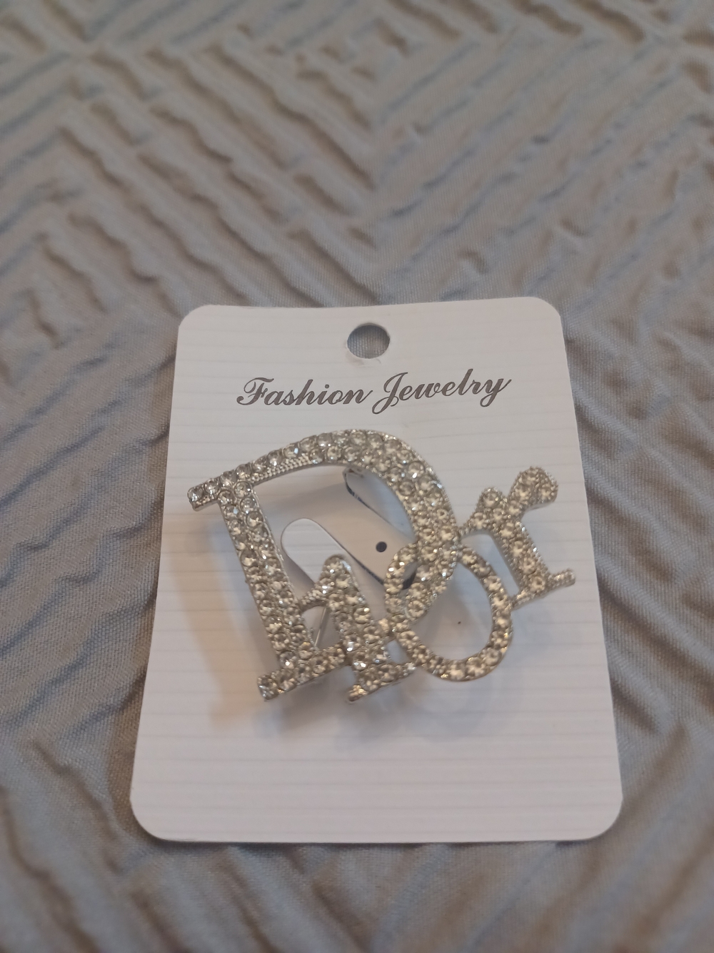 Silver Crystal Brooch - Fashion Jewelry